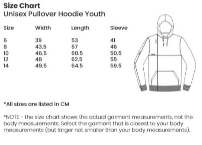 2024 Unisex Pullover Hoodie - Youth